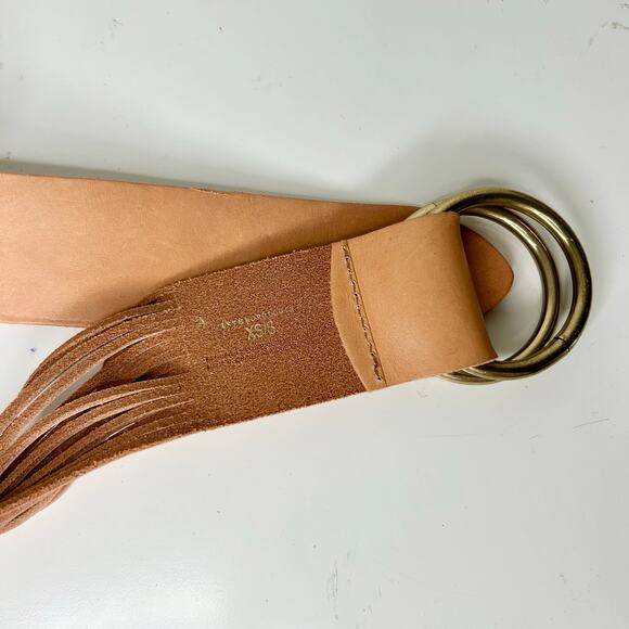 Anthropologie Tonya Double O-Ring Belt Tan - Picture 3 of 3